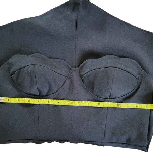 🌟 NWOT SUNSET & SPRING Black Bustier Romper Bloomingdales Size M - Picture 5 of 16